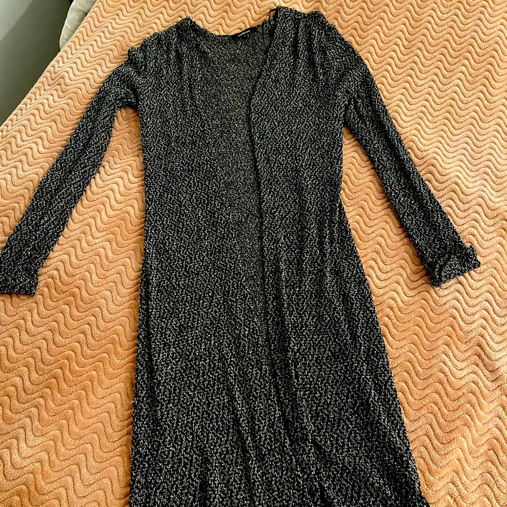 Ambiance Long Black Cardigan